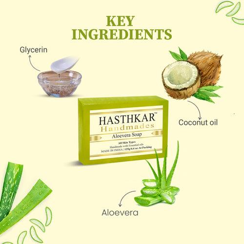 Hasthkar Handmades Glycerine Natural Aloevera Soap 125Gm