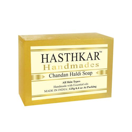 Hasthkar Handmades Glycerine Natural Chandan haldi Soap 125Gm