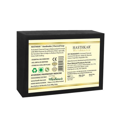 Hasthkar Handmades Glycerine Natural Charcoal Soap 100Gm