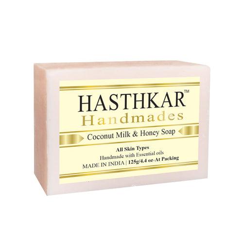 Hasthkar Handmades Glycerine Natural Coconut milk & honey Soap 125Gm