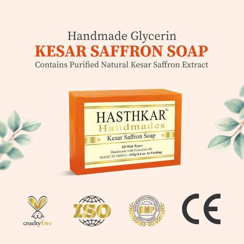 Hasthkar Handmades Glycerine Natural kesar saffron Soap 125Gm