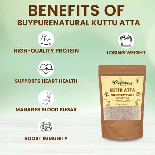 byPurenaturals Kuttu Atta - Buckwheat Flour - GLUTEN FREE READY TO USE ATTA 350GMS