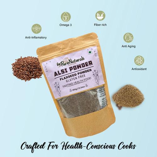 byPurenaturals Alsi Atta - Flaxseed Powder Flour - GLUTEN FREE READY TO USE ATTA 350gm