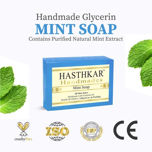 Hasthkar Handmades Glycerine Natural Mint Soap 125Gm