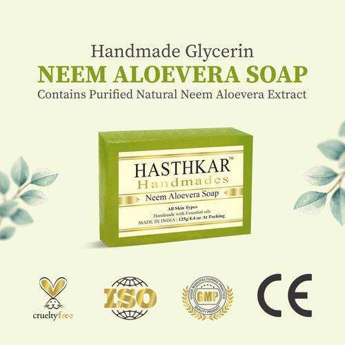 Hasthkar Handmades Glycerine Natural Neem aloevera Soap 125Gm