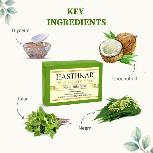 Hasthkar Handmades Glycerine Natural Neem tulsi Soap 125Gm