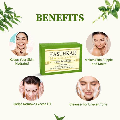 Hasthkar Handmades Glycerine Natural Neem tulsi Soap 125Gm