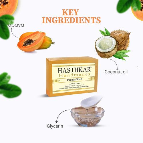 Hasthkar Handmades Glycerine Natural Papaya Soap 125Gm