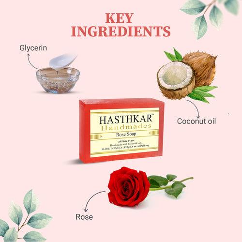 Hasthkar Handmades Glycerine Natural Rose Soap 125Gm