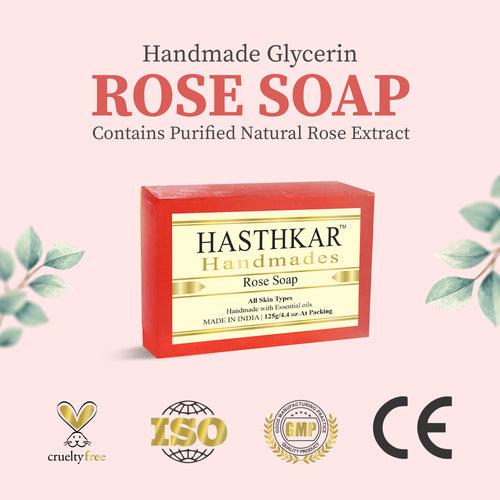 Hasthkar Handmades Glycerine Natural Rose Soap 125Gm