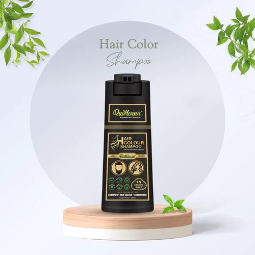 QuikHenna Ammonia Free Hair Colour Shampoo For Men and Women Natural Black