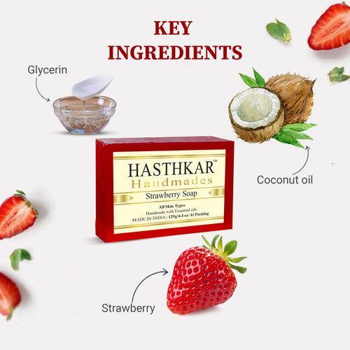 Hasthkar Handmades Glycerine Natural Strawberry Soap 125Gm