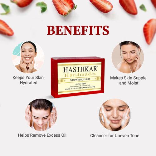 Hasthkar Handmades Glycerine Natural Strawberry Soap 125Gm