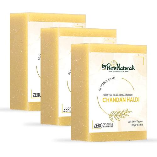 byPureNaturals Organic Chandan Haldi Soap For Men Women 125gm