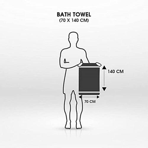 byPurenaturals 100% Cotton Large Size Bath Towel for Men and Women 550 GSM, 70x140 cm