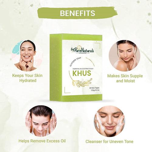 byPureNaturals Organic Khus Soap For Men Women 125gm