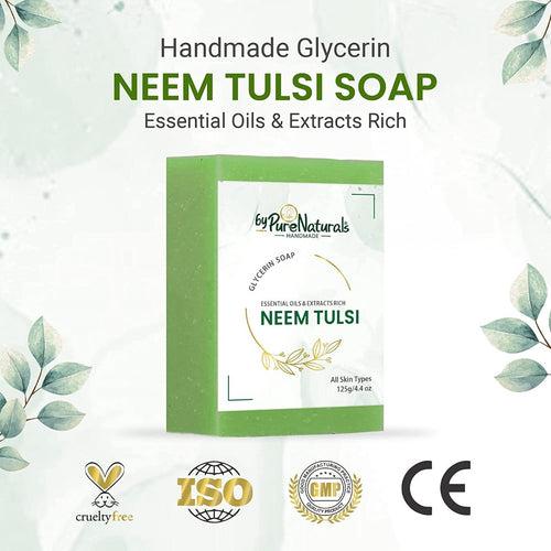 byPureNaturals Organic Neem Tulsi Soap For Men Women 125gm