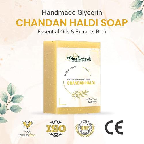 byPureNaturals Organic Chandan Haldi Soap For Men Women 125gm