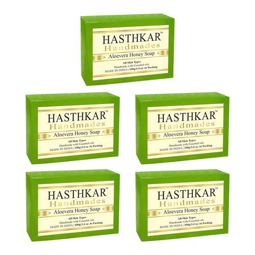 Hasthkar Handmades Glycerine Natural Aloevera honey Soap 100Gm