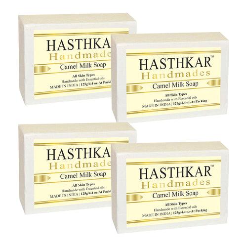 Hasthkar Handmades Glycerine Natural Camel milk Soap 125Gm Pack of 4