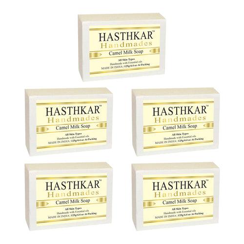 Hasthkar Handmades Glycerine Natural Camel milk Soap 125Gm Pack of 4