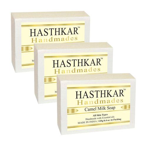 Hasthkar Handmades Glycerine Natural Camel milk Soap 125Gm Pack of 4