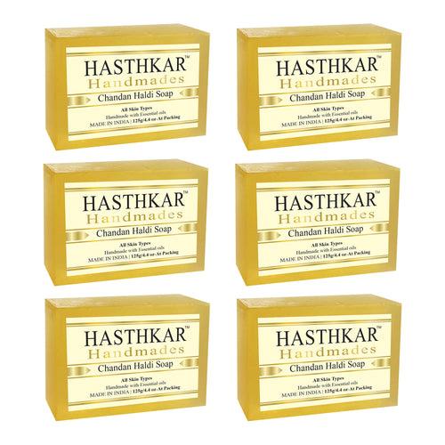 Hasthkar Handmades Glycerine Natural Chandan haldi Soap 125Gm