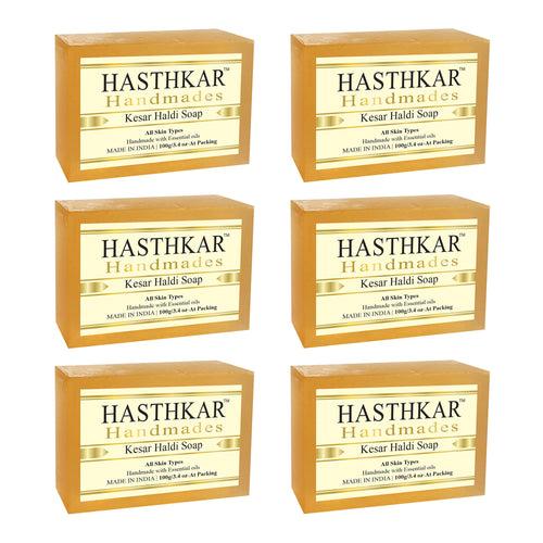 Hasthkar Handmades Glycerine Natural Kesar haldi Soap 100Gm