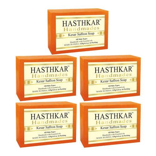 Hasthkar Handmades Glycerine Natural kesar saffron Soap 125Gm