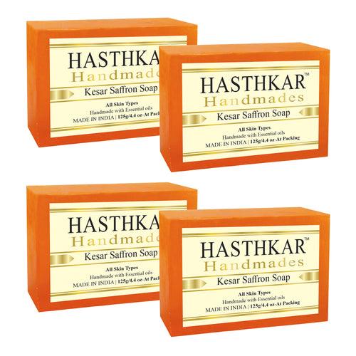 Hasthkar Handmades Glycerine Natural kesar saffron Soap 125Gm