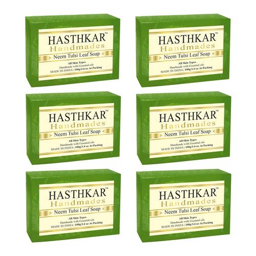 Hasthkar Handmades Glycerine Natural Neem tulsi leaf Soap 100Gm