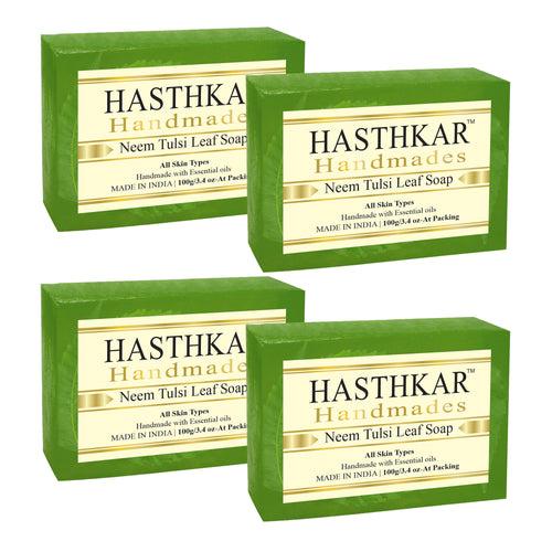 Hasthkar Handmades Glycerine Natural Neem tulsi leaf Soap 100Gm