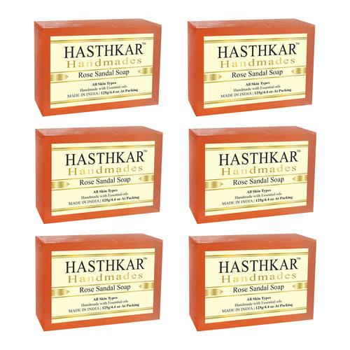 Hasthkar Handmades Glycerine Natural Rose sandal Soap 125Gm