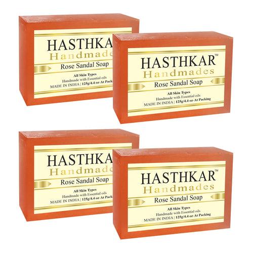 Hasthkar Handmades Glycerine Natural Rose sandal Soap 125Gm