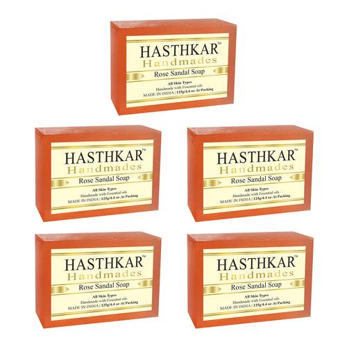 Hasthkar Handmades Glycerine Natural Rose sandal Soap 125Gm