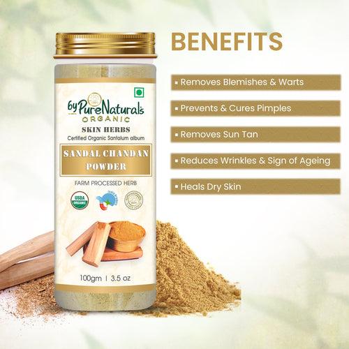 Organic Sandal Chandan Powder byPureNaturals