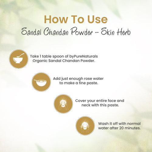 Organic Sandal Chandan Powder byPureNaturals