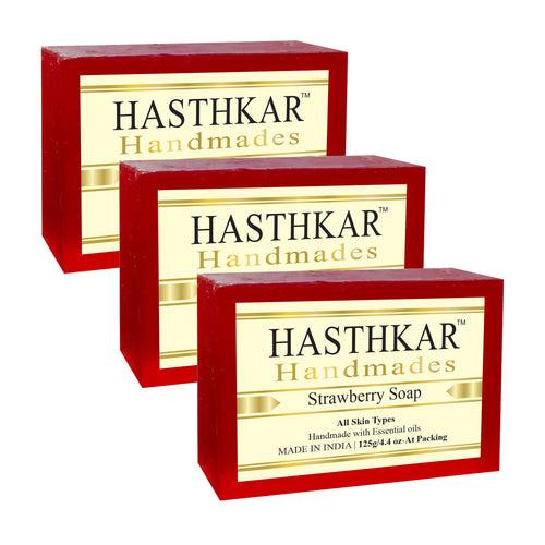 Hasthkar Handmades Glycerine Natural Strawberry Soap 125Gm