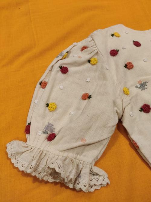 VINTAGE MULTI ROSE BLOUSE