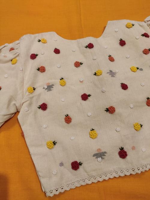 VINTAGE MULTI ROSE BLOUSE