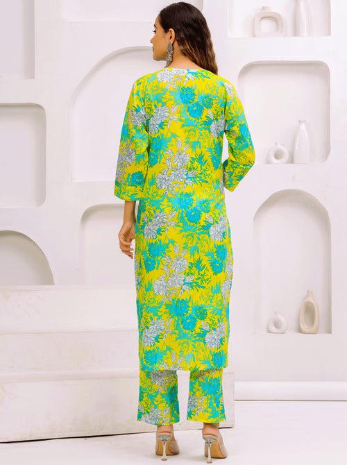 Designer Cotton printed Co-ord set with pocket