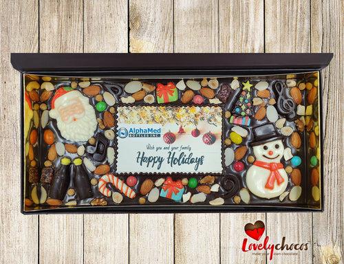 Customized photo chocolate for christmas.