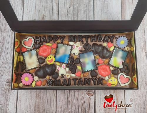 Customized chocolate for a birthday girl.