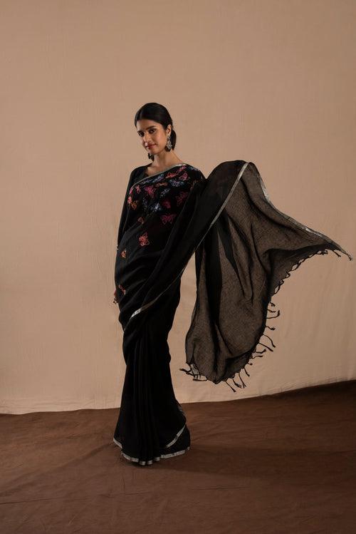 Titli Linen Sari