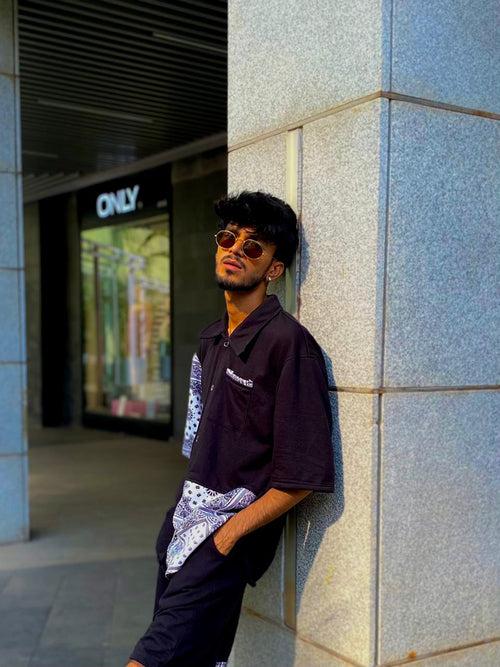 Airport Look Bandana Oversized Shirt with Shorts