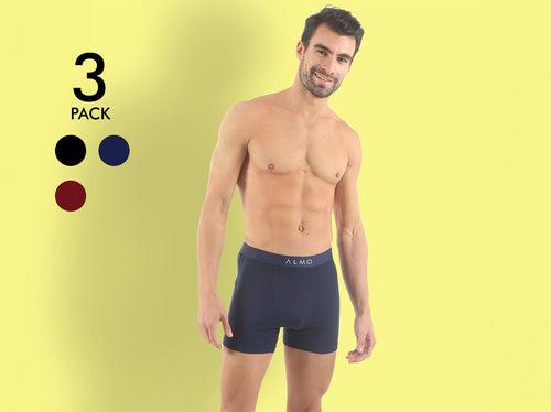 Better Cotton Solid Boxer Brief (Pack of 3)