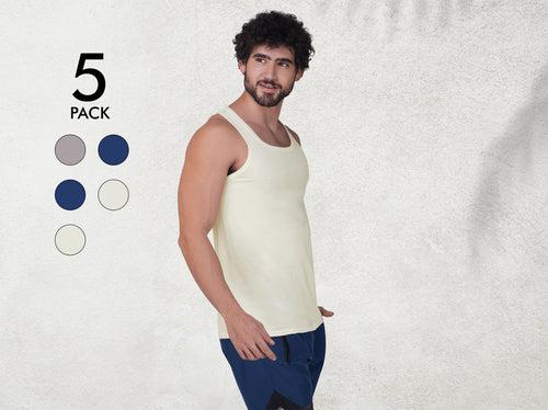 Easy 24X7 Cotton Neo Vest (Pack of 5)