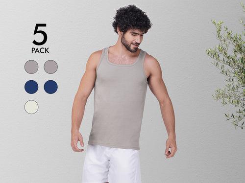 Easy 24X7 Cotton Neo Vest (Pack of 5)