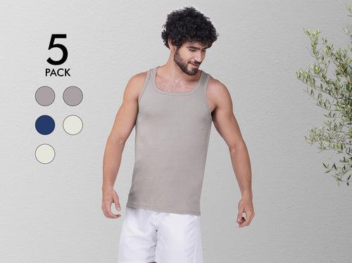 Easy 24X7 Cotton Neo Vest (Pack of 5)