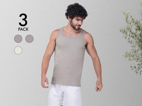 Easy 24X7 Cotton Neo Vest (Pack of 3)